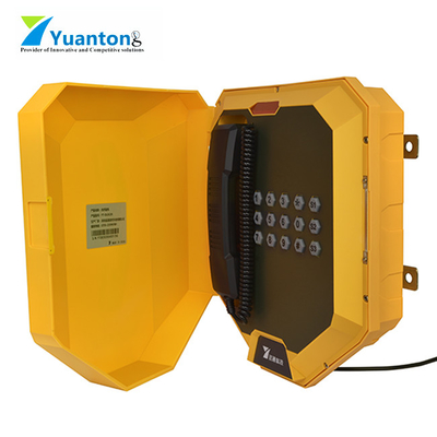 acheter Le support industriel jaune de téléphone de Voip de passage d'Ethernet a fixé la corde à la main en acier fabrication en ligne