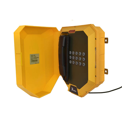IP68 Téléphone industriel résistant à la poussière et aux intempéries avec tension 12V et combiné en option