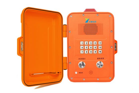 Téléphone ignifuge et explosif pour la zone ATEX 0 1 2 Voltage DC 12V / AC 220V POE facultatif